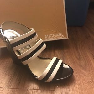 Slightly worn wedge heel